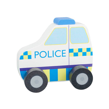 Police Car Wooden Push Toy - Orange Tree Toys