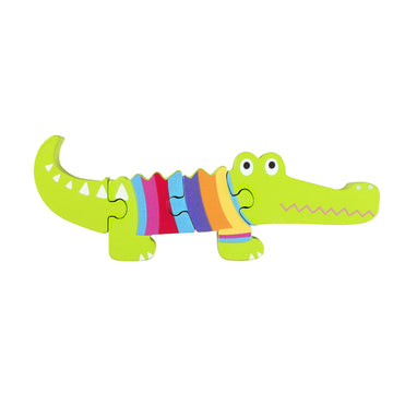 Crocodile Wooden Jigsaw Puzzle - Orange Tree Toys