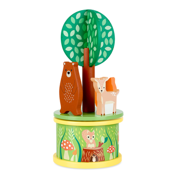Woodland Wooden Musical Carousel - Orange Tree Toys