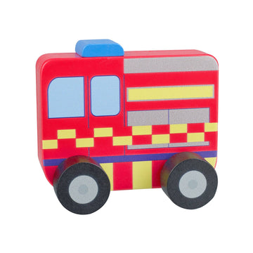 Fire Engine Wooden Push Toy - Orange Tree Toys