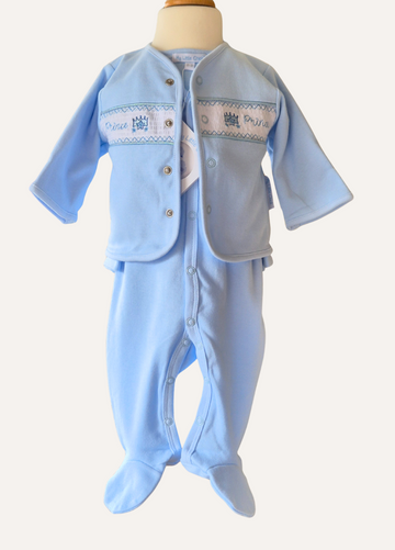Baby Boys “Prince” Romper & Jacket Set - My Little Chick
