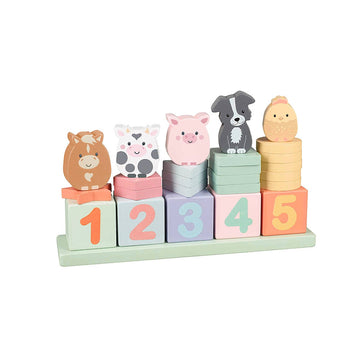 Farmyard Wooden Animal Counting Game - Orange Tree Toys