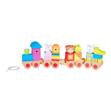 Wooden Animal Puzzle Train Toy - Orange Tree Toys