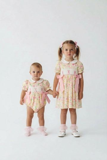 matching sibling Easter outfits baby and toddler UK
