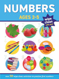 Children's educational book on numbers with colorful illustrations and a pen for activities.