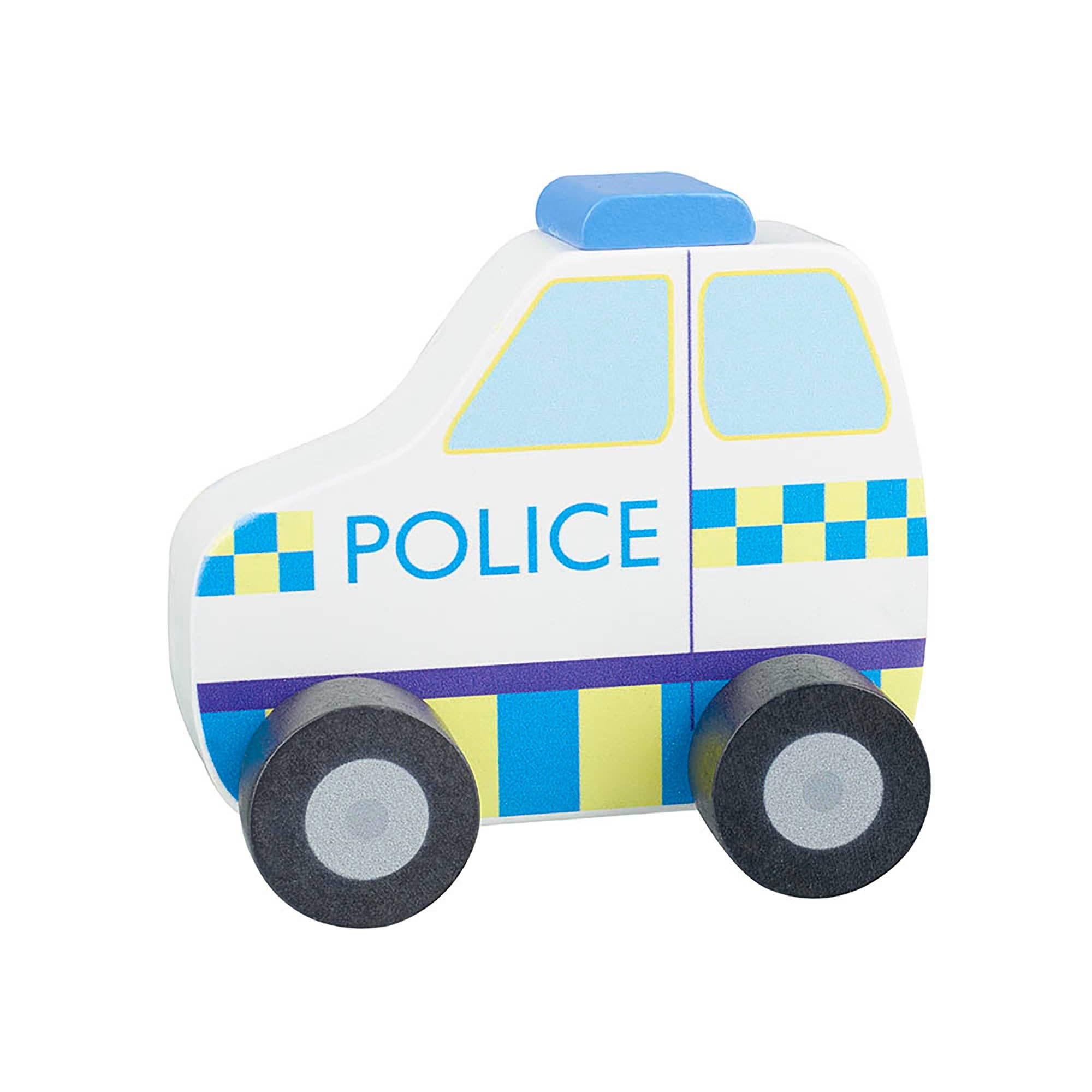 Police Car Wooden Push Toy - Orange Tree Toys