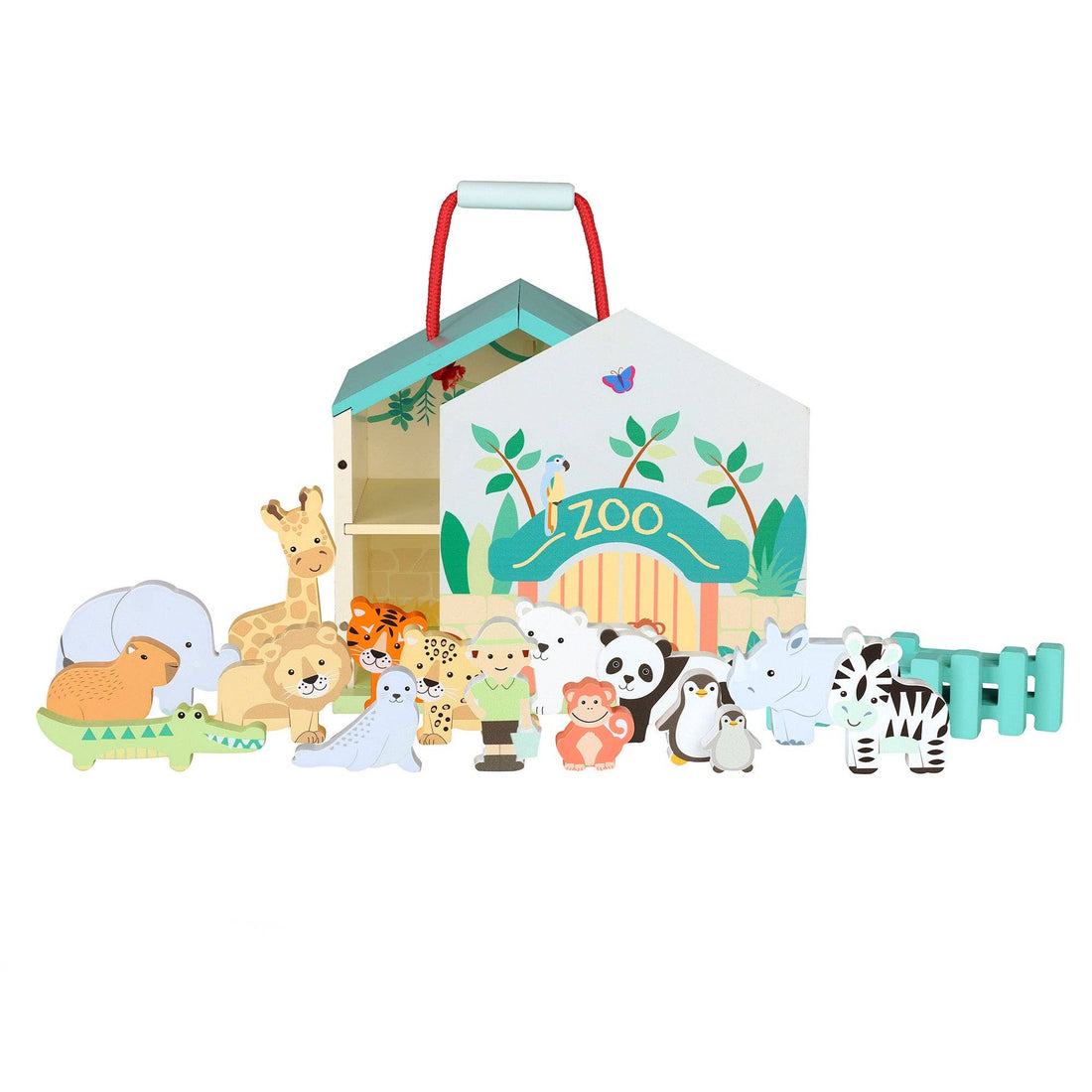 Wooden Zoo Play Set - Educational Animal Toy – Orange Tree Toys