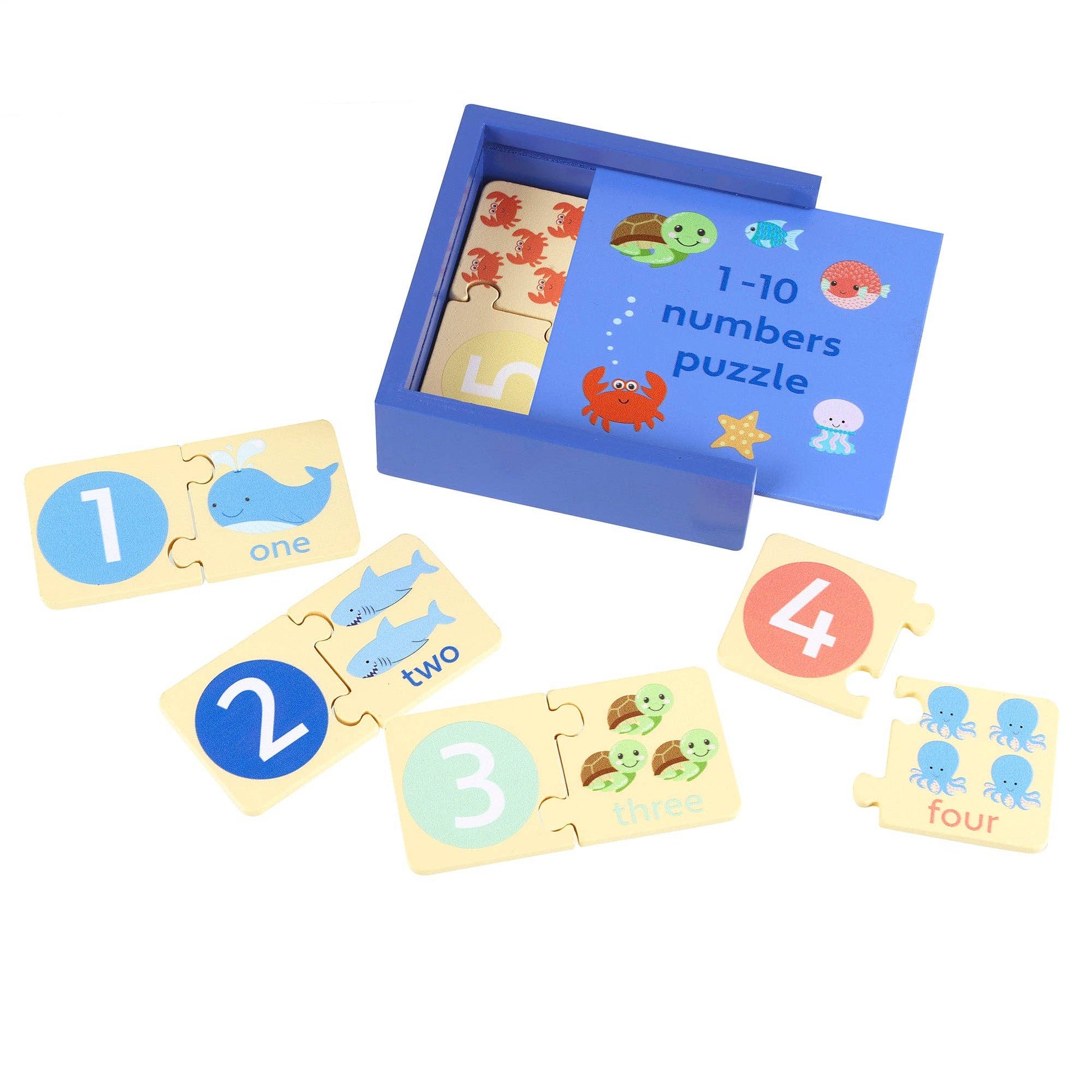 Orange Tree Toys Sea Life Number Puzzles