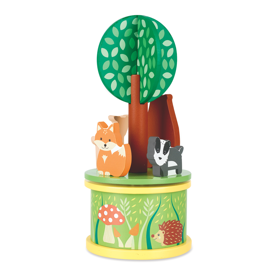 Woodland Wooden Musical Carousel - Orange Tree Toys