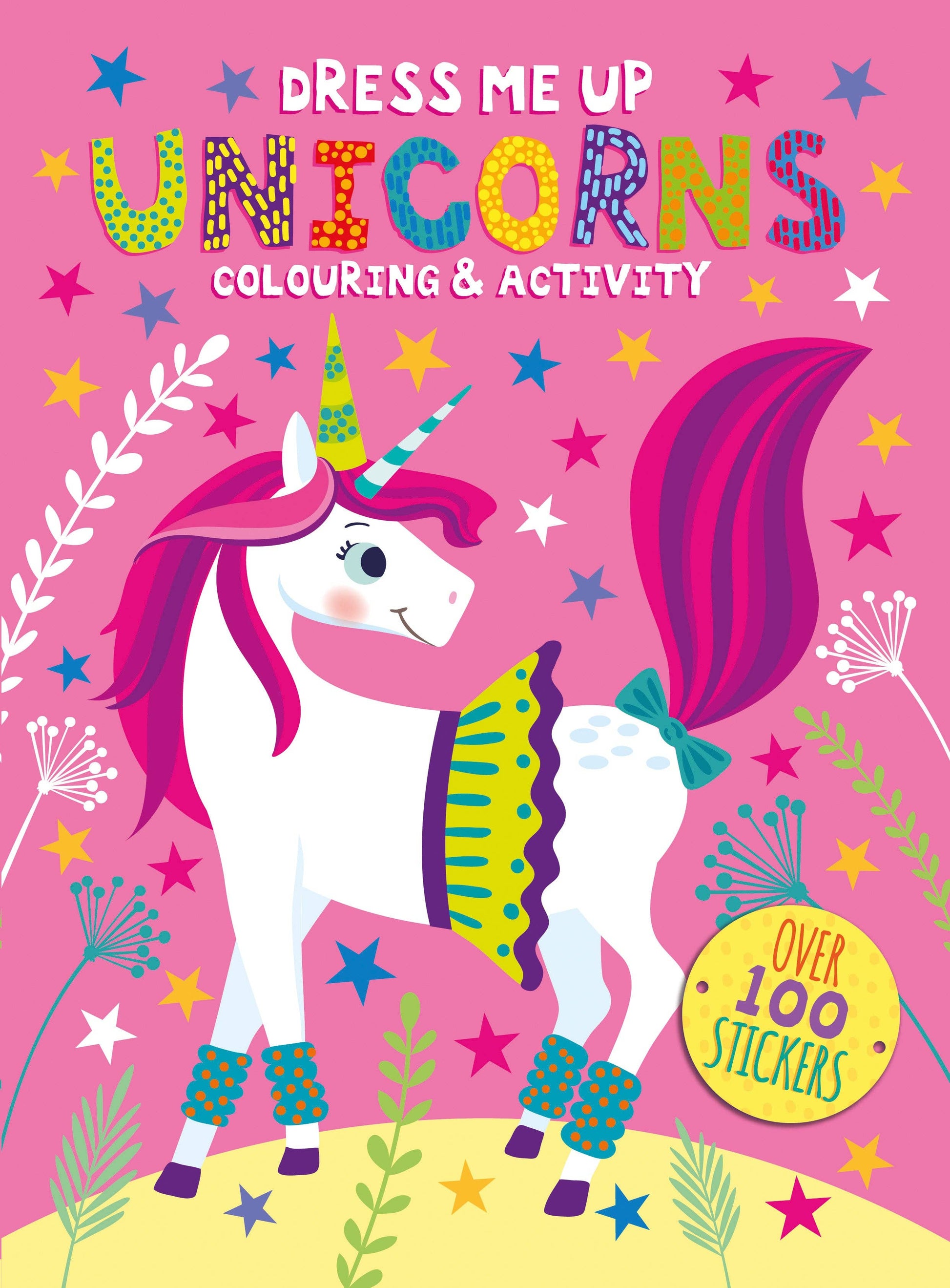 unicorn sticker colouring book for kids age 3 to 6