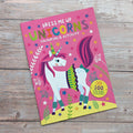 kids unicorn sticker and colouring book