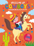 cowboys sticker colouring book for kids age 3 to 6