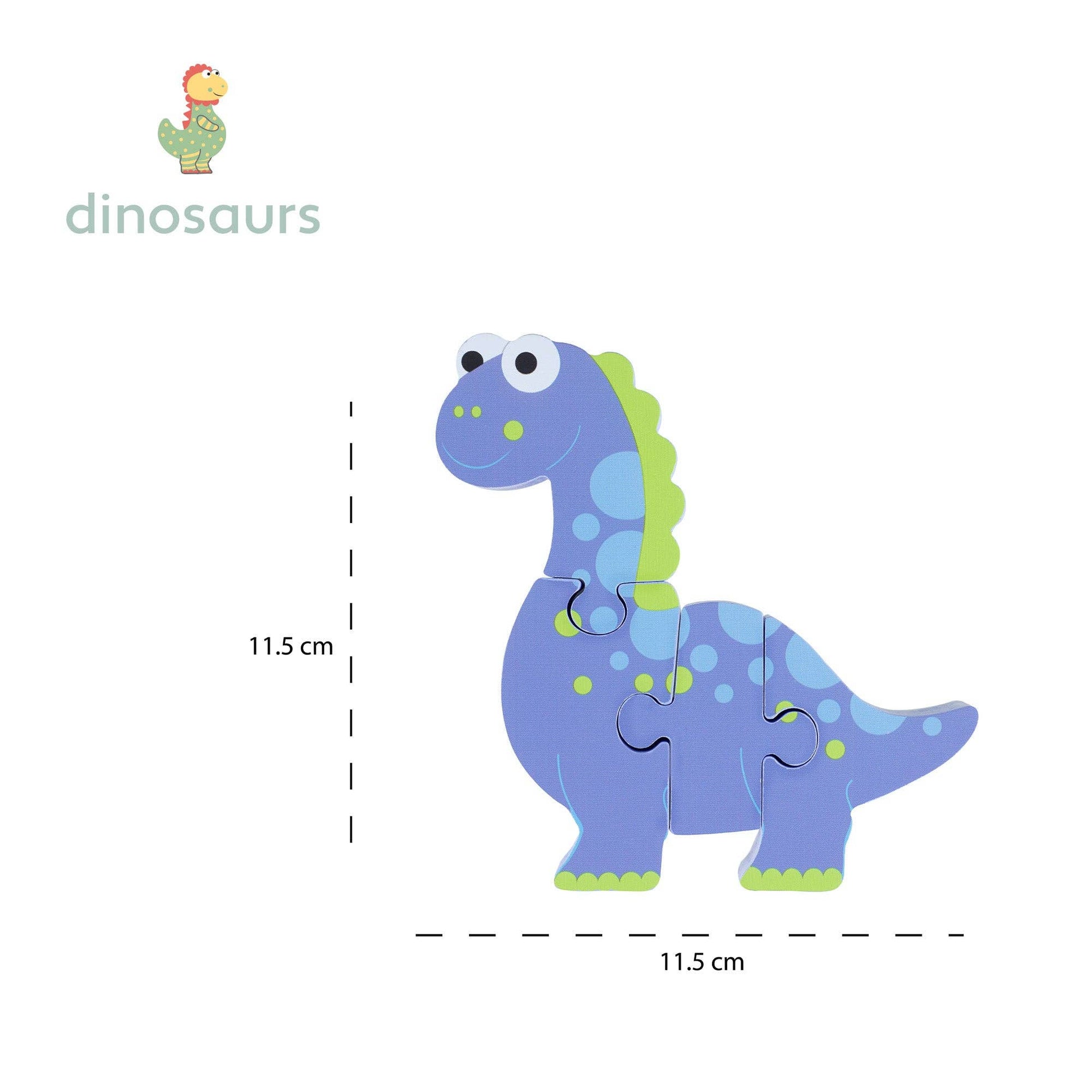 4 piece wooden dinosaur puzzle