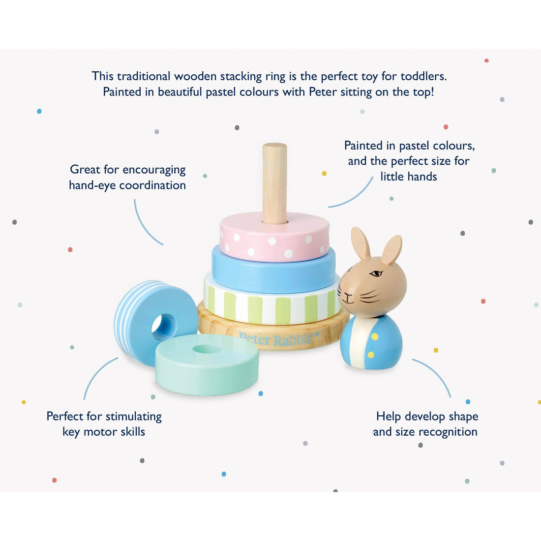 Peter Rabbit™ Wooden Stacking Ring Toy - Orange Tree Toys