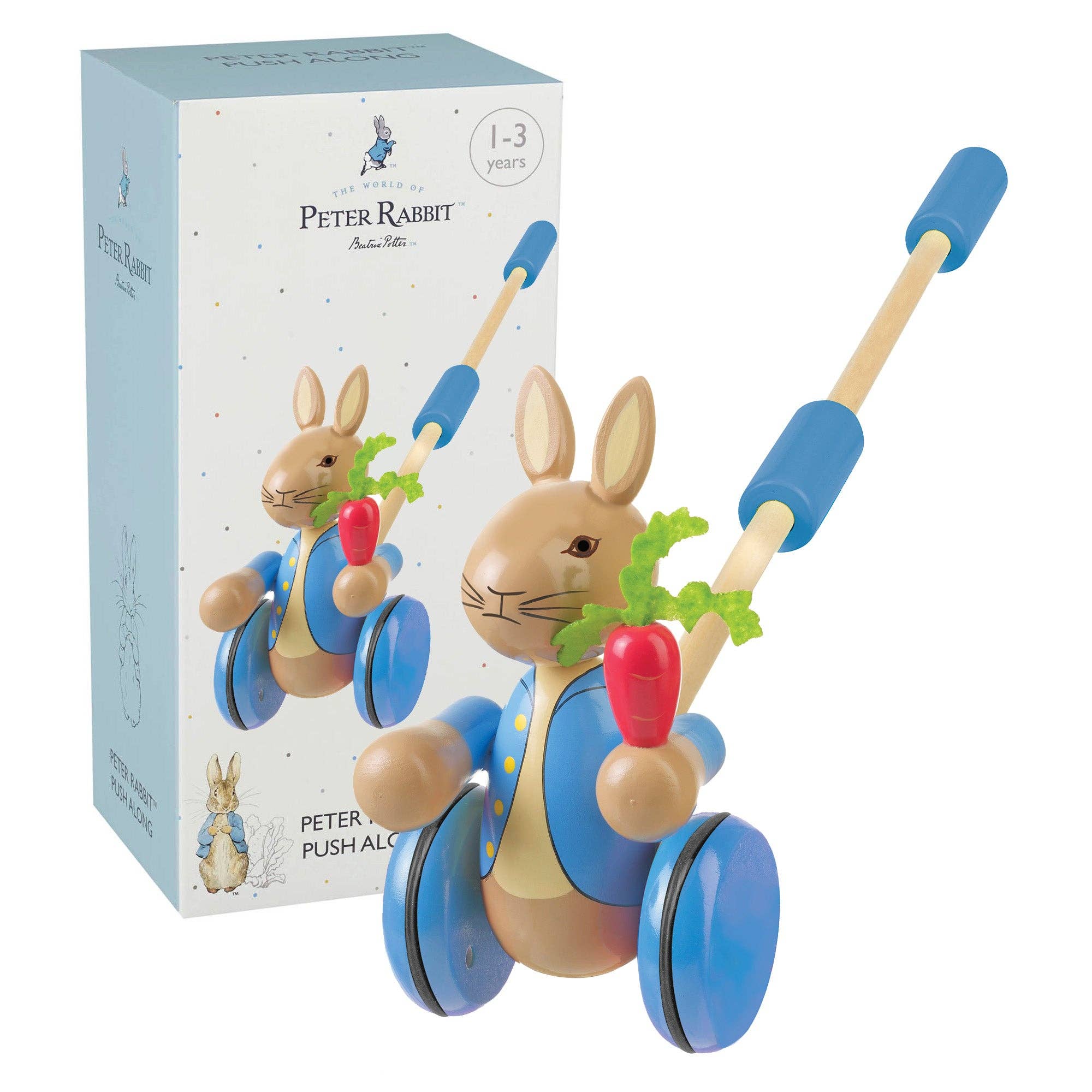 Peter Rabbit Wooden Push Along Toy - Orange Tree Toys