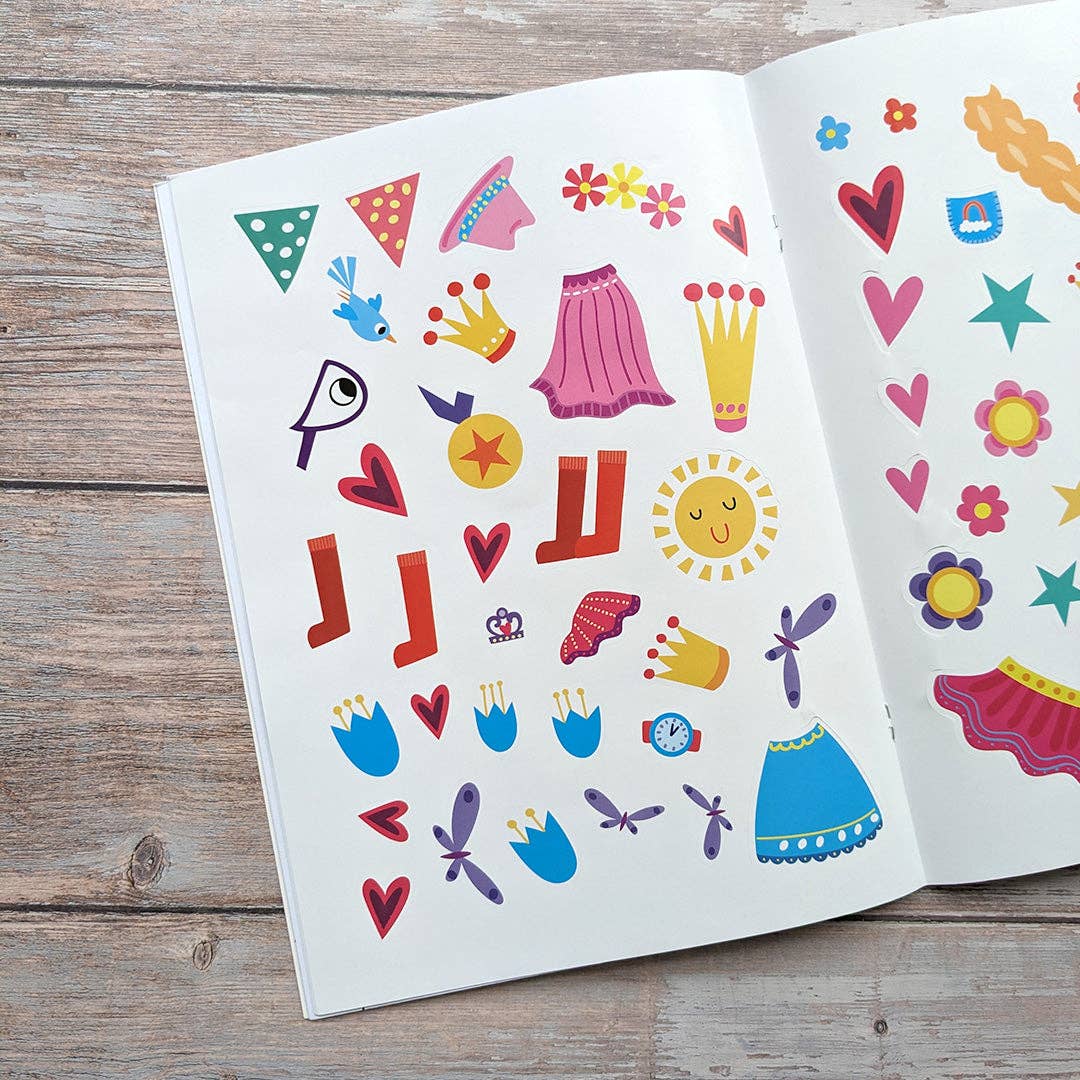 Unicorn sticker sheet from dress me up Unicorn Sticker and colouring book.
