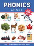 Phonics learning book for ages 5-6 with illustrations and text.