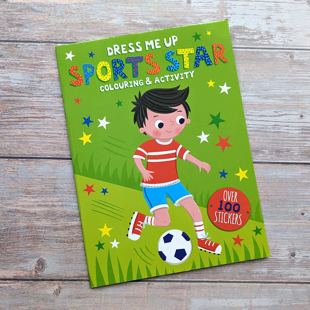 dress me up sports activity book with stickers children