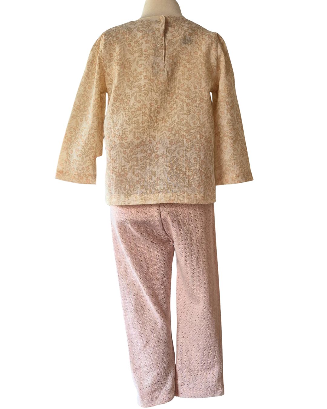 Boutique girls floral top and pink leggings set