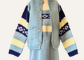 Spanish Knitted cardigan with colorful pattern
