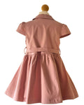 Girls A-line cotton dress with cap sleeves