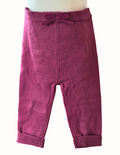 Burgandy knitted trousers part of the 2 piece set 
