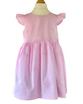 Girls pink party dress with cap sleeves