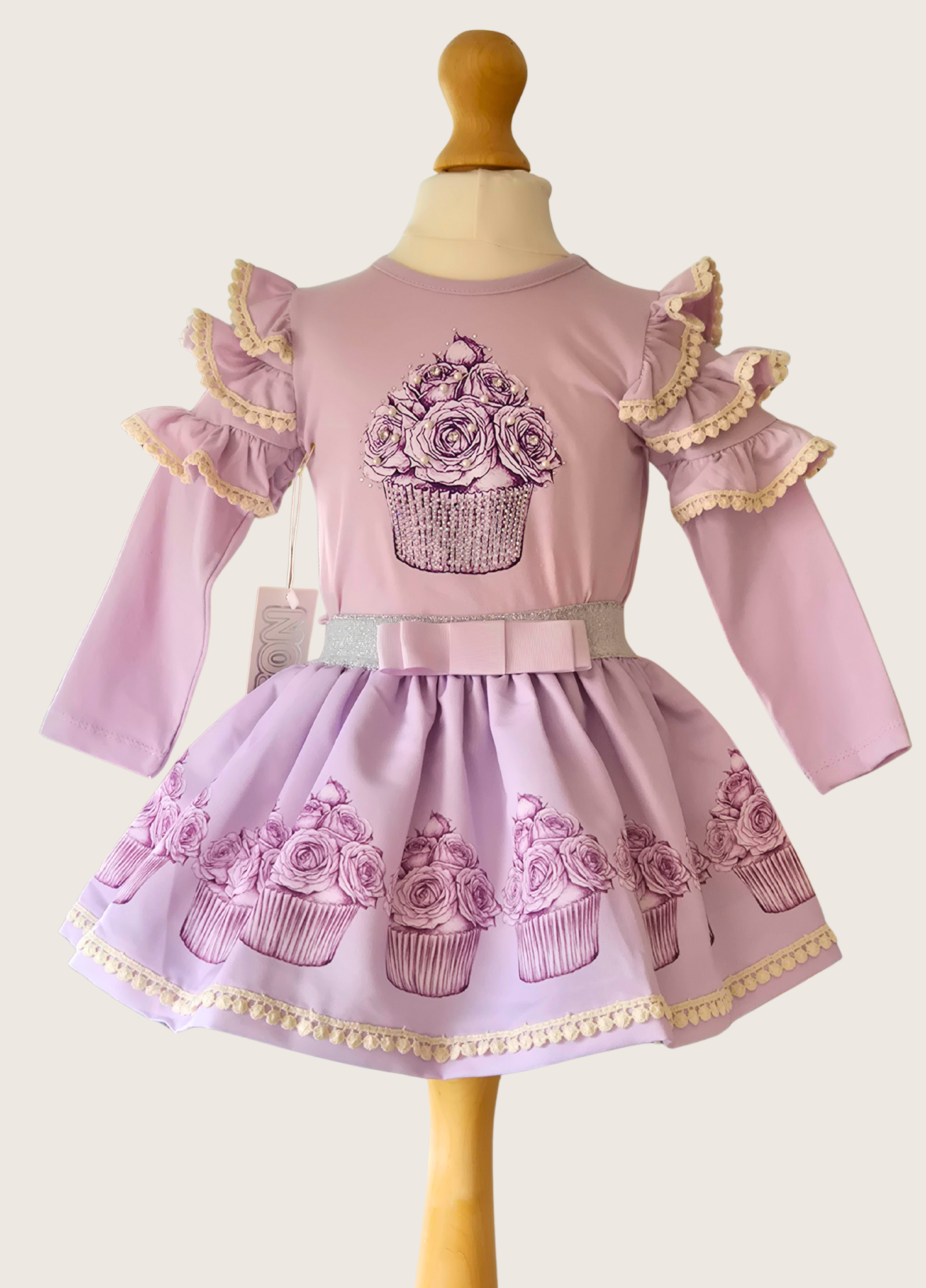 Girls Lilac Cupcake Outfit Set – Neon Kids