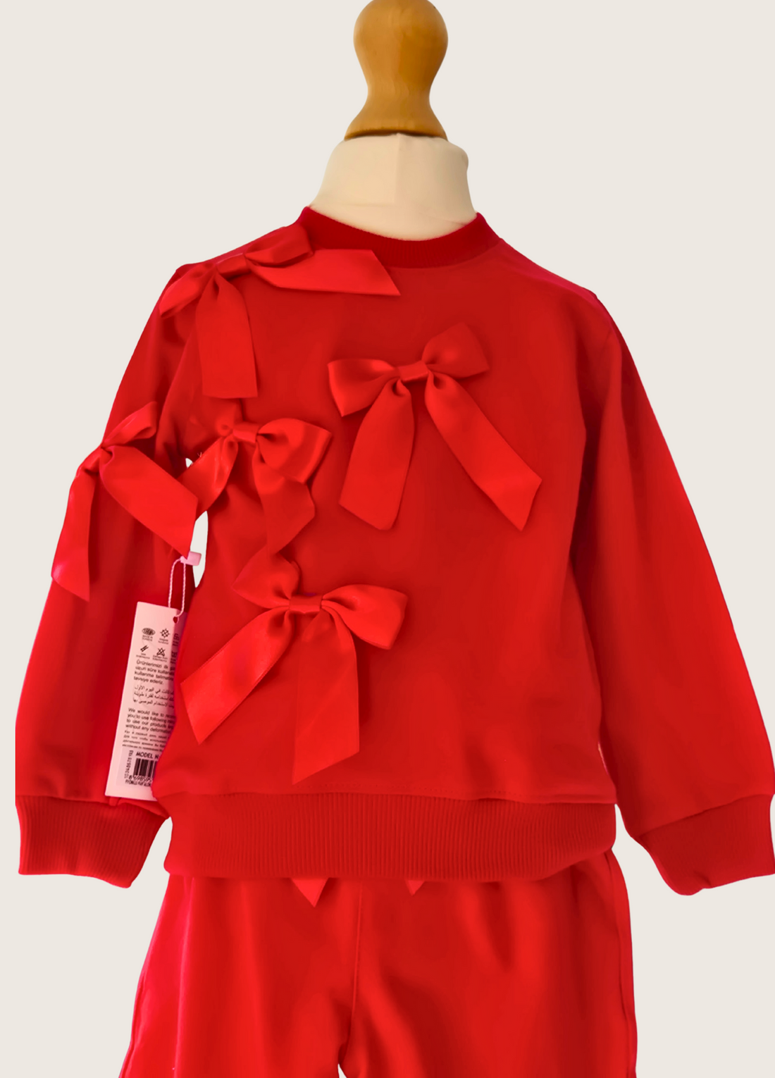 Red Ribbon Leisure Suit from Neon Kids wear