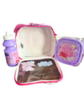 Personalised Peppa Pig lunch bag set for school