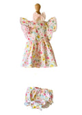 baby girl pink floral summer dress outfit