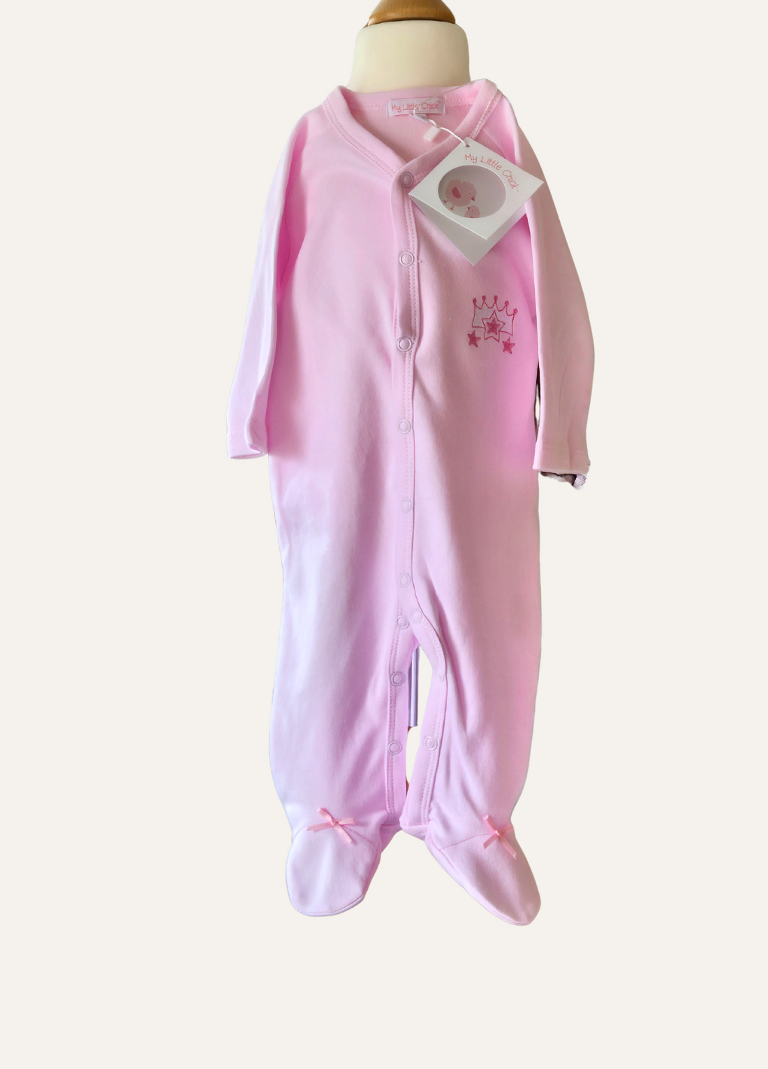 Baby girls pink princess matching romper and smocked jacket by My Little Chick