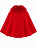 Red Christmas cape for girls’ party dresses