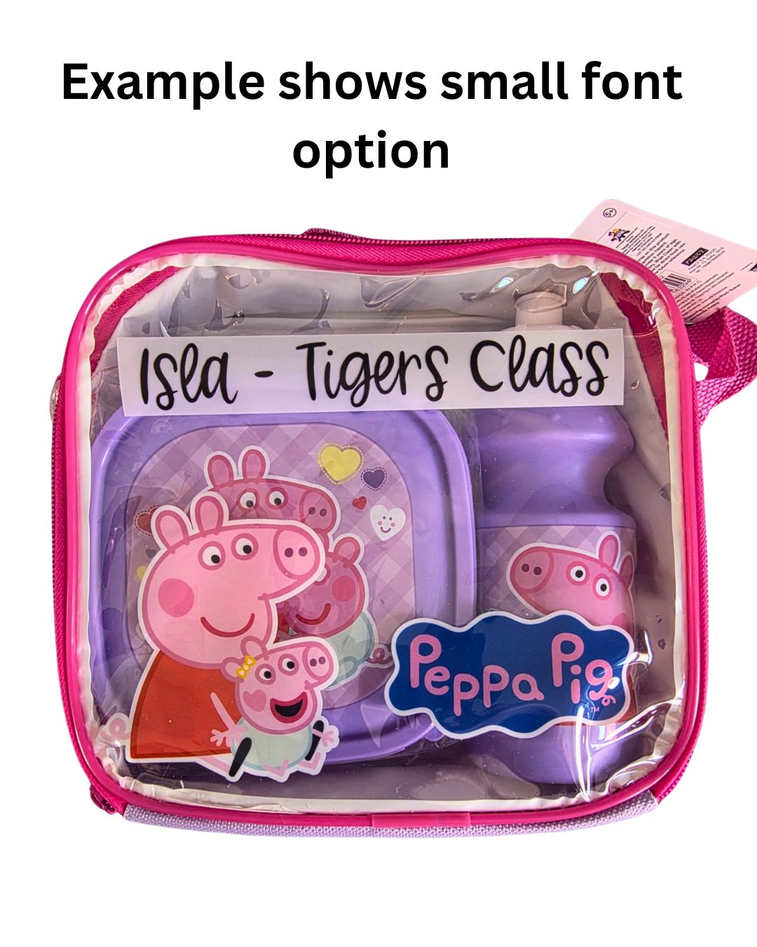 personalised Peppa Pig lunch bag