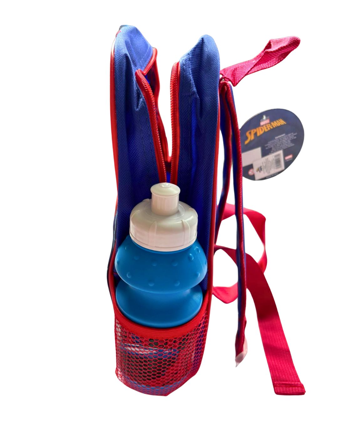 Spiderman backpack with bottle pocket