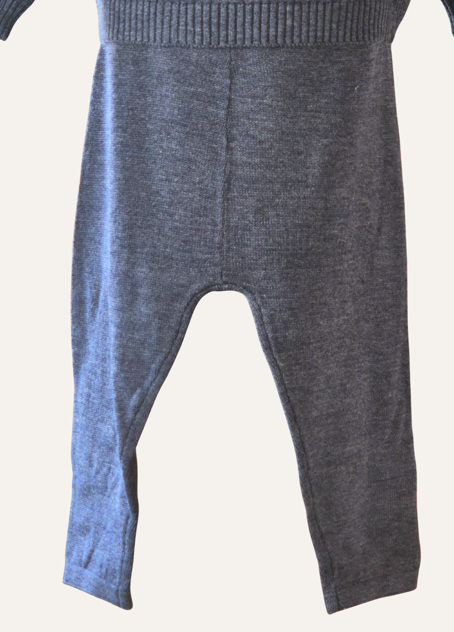 Denim Blue boys knitted pants part of the 2 piece knitted tractor set from Lily & Jack