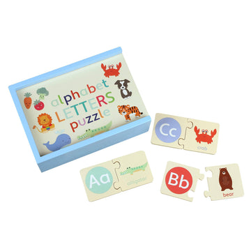Alphabet Puzzles in a Box - Educational Wooden Toy