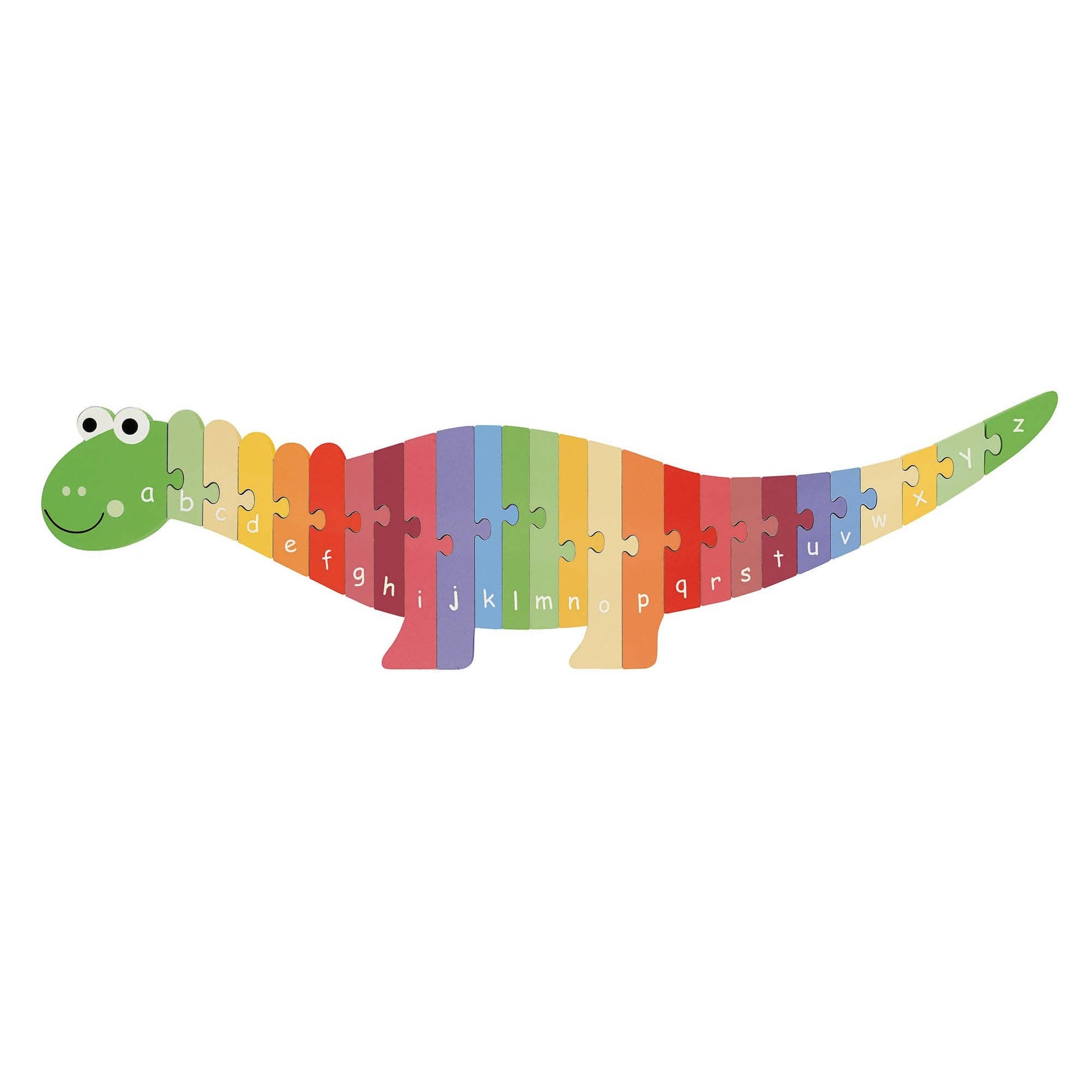 Wooden dinosaur alphabet puzzle