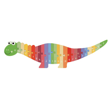 Wooden dinosaur alphabet puzzle