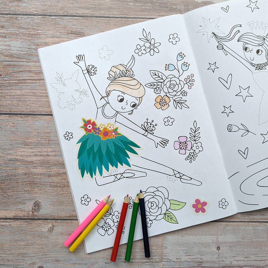 dress me up ballet colouring and sticker activity book