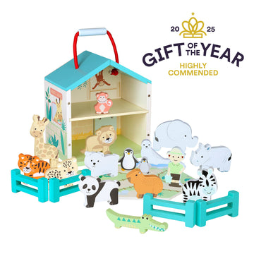 Wooden Zoo Play Set - Educational Animal Toy – Orange Tree Toys