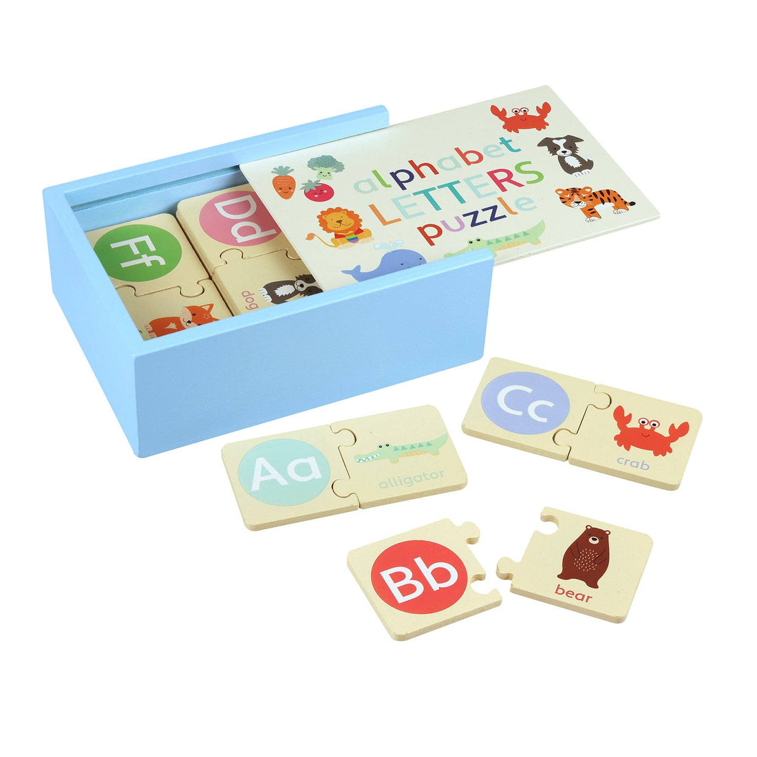 Alphabet Puzzles in a Box - Educational Wooden Toy