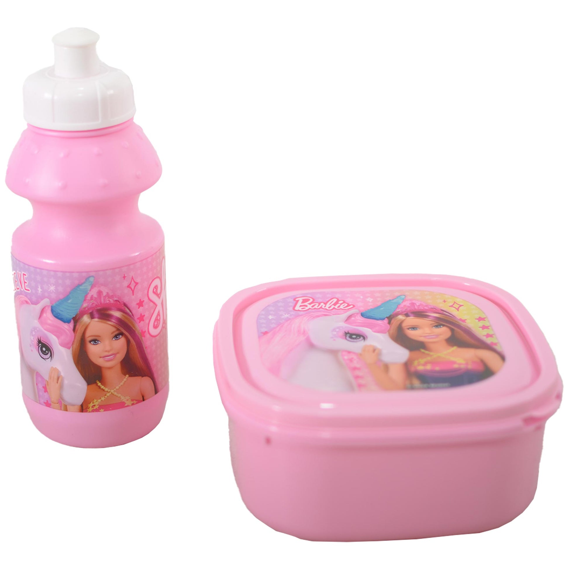 Barbie water bottle and lunch box set