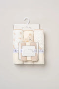 Neutral newborn bath towel set soft beige