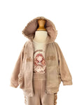 Girls princess outfit with ruffle trousers and hoodie