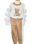 Neon Kids girls fleece-lined teddy bear leisure set