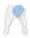 Baby boys’ white footed knitted trousers with elasticated waistband