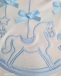 Traditional embroidered baby bib for boys