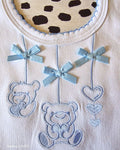 Personalised keepsake teddy bear baby bib UK