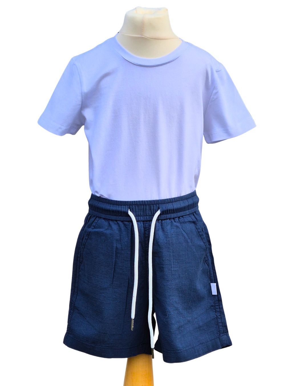 Boys smart casual summer outfit navy blue